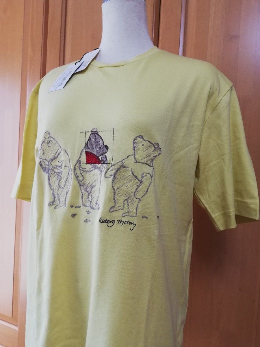 Iceberg History Winnie the Pooh Disney T-Shirt Yellow M NWT Vintage Rare gallery