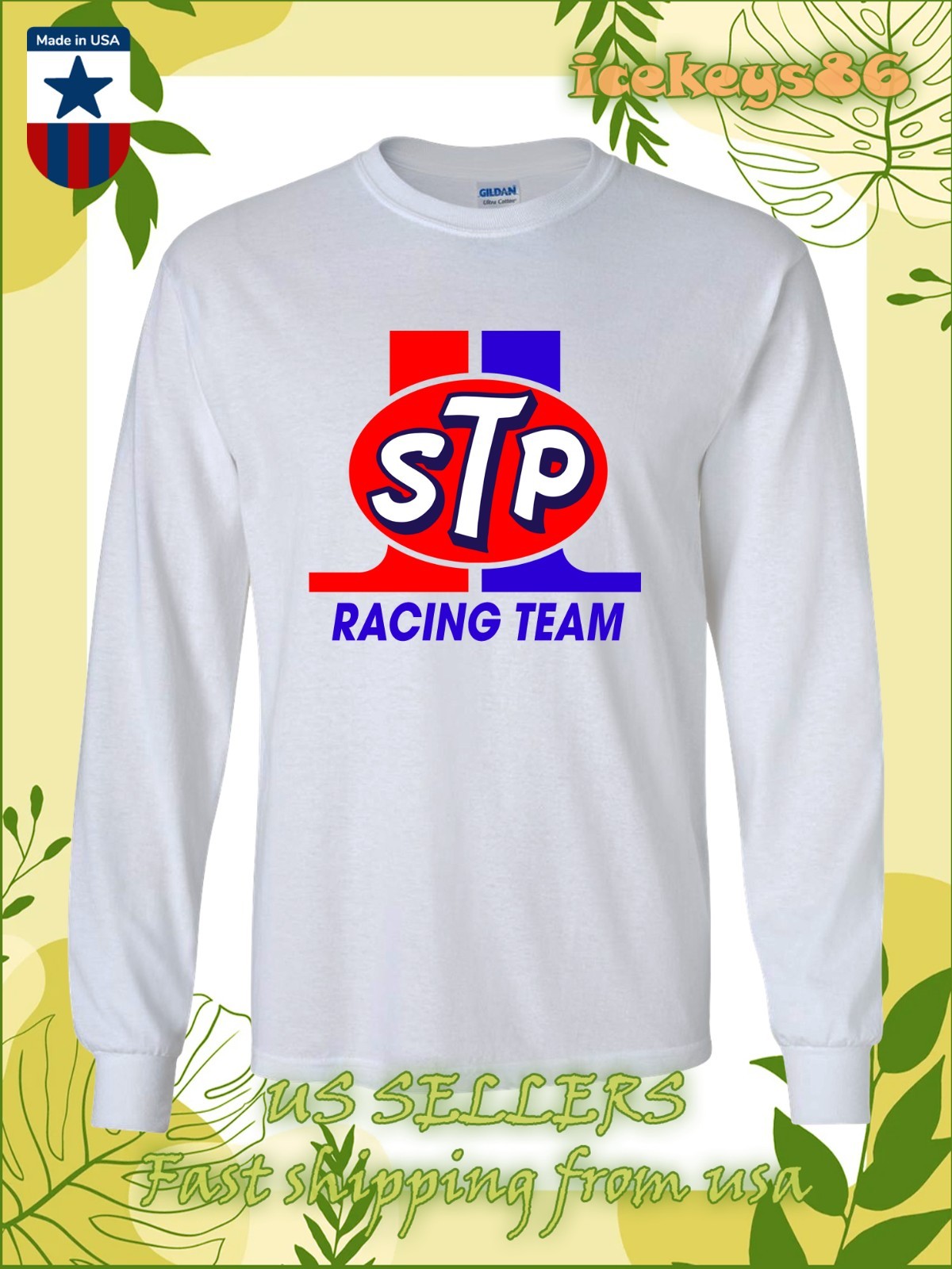 New STP Racing Team Logo Men's Long Sleeve T-Shirt American Size Cool T-Shirt gallery