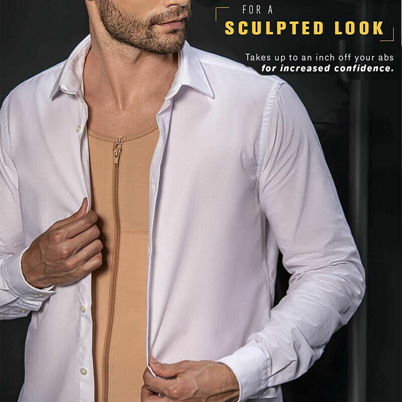 Men Slimming Body Shaper Vest Chest Compression Shirt to Hide Gynecomastia Moobs gallery