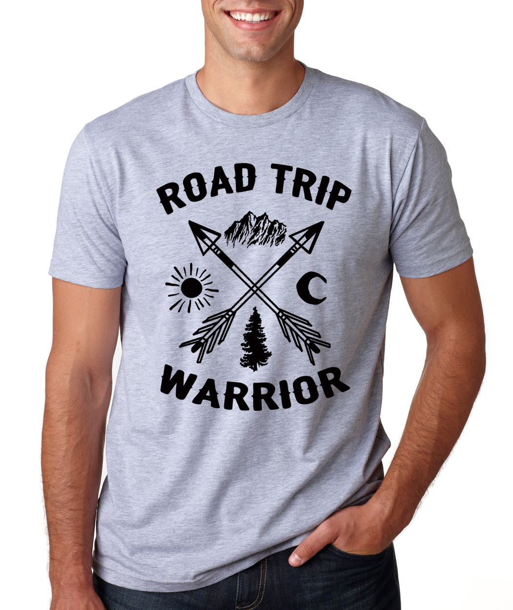 ROAD TRIP WARRIOR summer lifestyle traveling hiking outdoors free spirit T-Shirt gallery