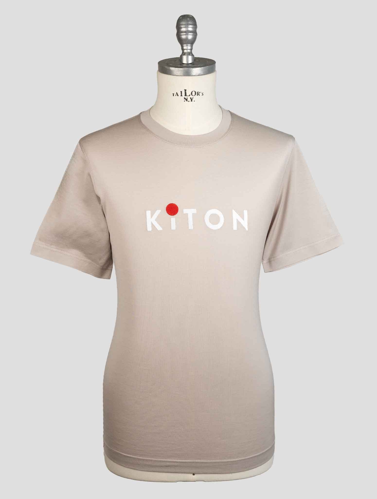 NEW KITON TAUPE COTTON T-SHIRT EU 56 – US 46 – 2XL KMZ35