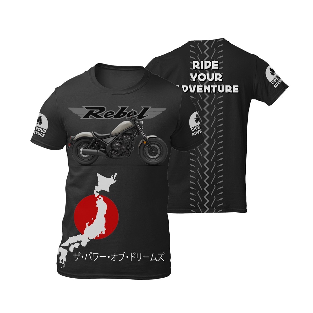 Motorcycle T-shirt / Gift For Honda Rebel Moto Bikers Streetwear gallery