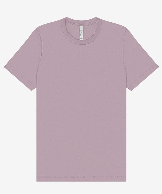 Bella + Canvas Unisex T Shirt BLANKS Short-Sleeve 100% Cotton -LIGHT VIOLET