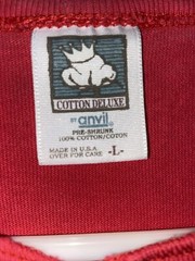 Vintage Single Stitch 3 Button T-Shirt Henley Large Cowboy Western North Dakota