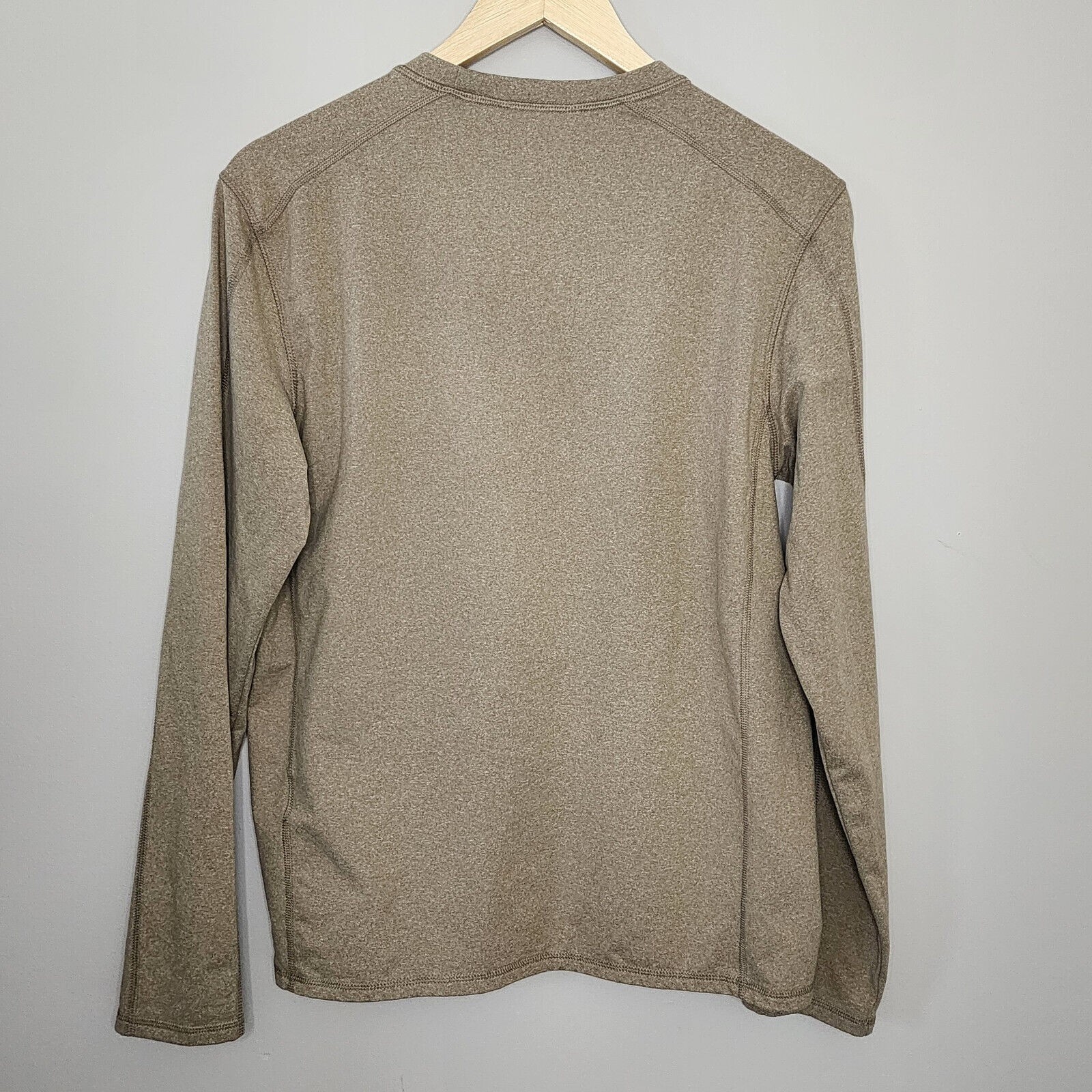 ZeroXposur Shirt Oak Melange Long Sleeve Crew Neck Stretch Mens Medium gallery