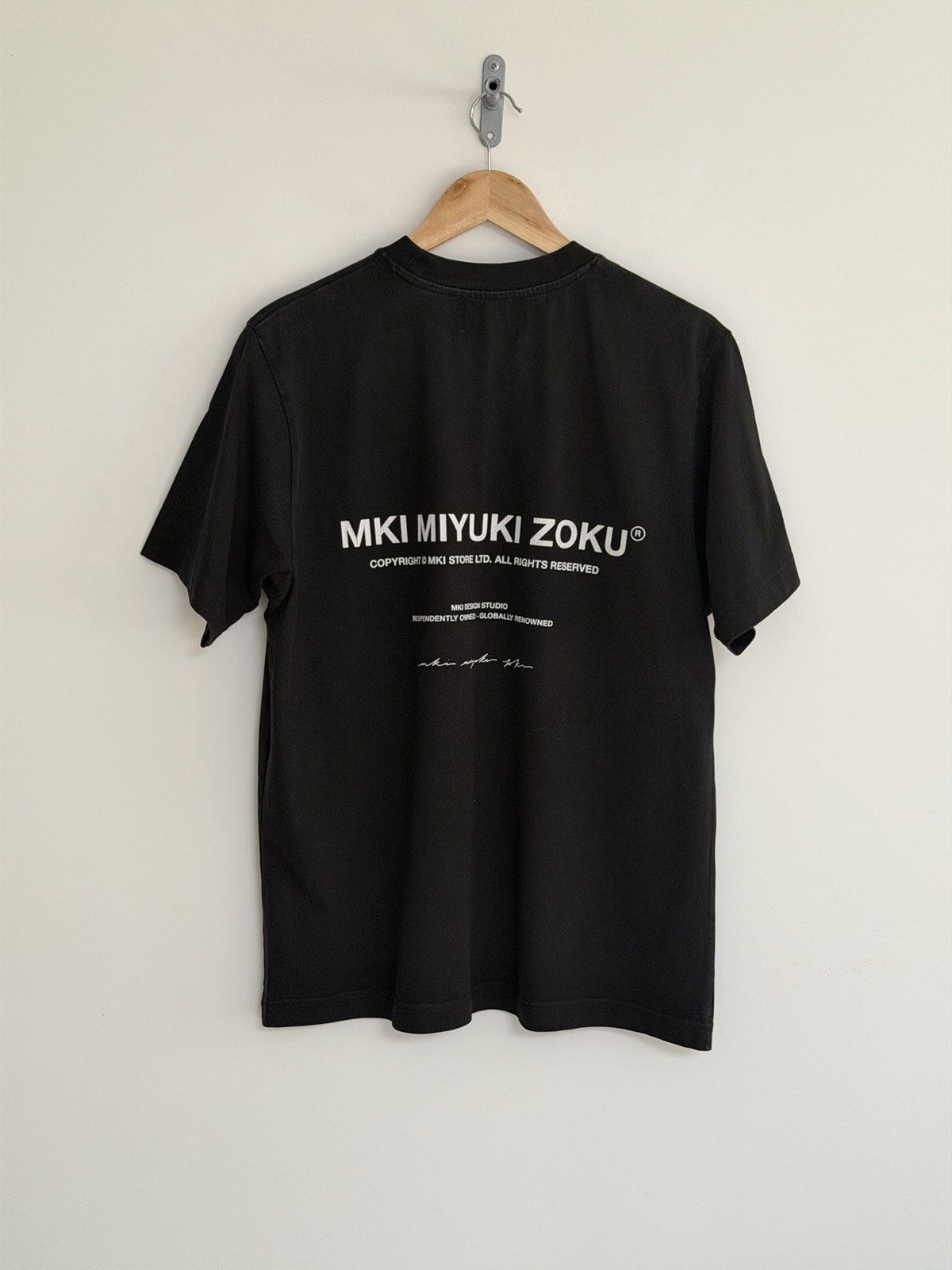 Mki Miyuki Zoku Oversized T Shirt Black Design Studio Organic Cotton Mens Medium gallery