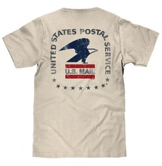 USPS United States Postal Service Mail Eagle Mens T Shirt Cream