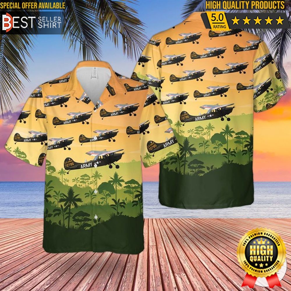 Us Army Cessna O 1 Bird Dog Hawaiian Shirt Set Shorts Veteran Gifts Military Ret