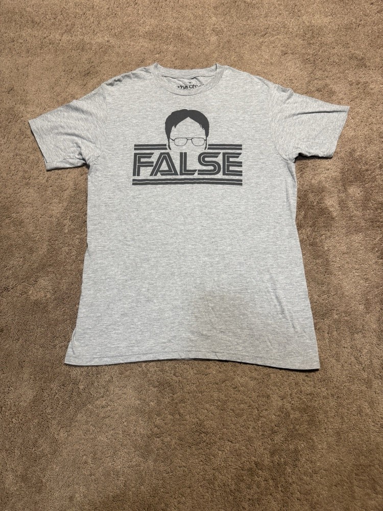 The Office T-Shirt Men Medium Gray Graphic Print Ripple Junction…#6743