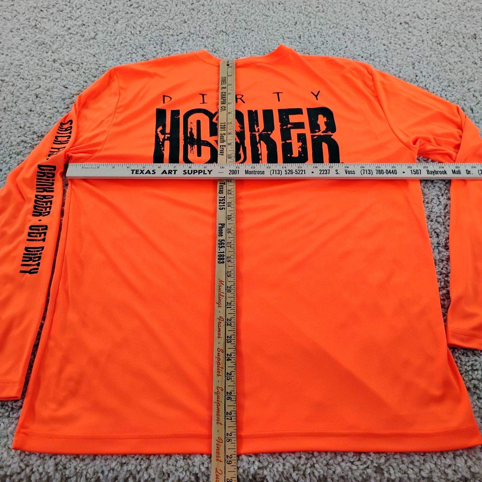 Dirty Hooker Shirt Mens Large Orange Performance Fishing Beach Beer Outdoor A4 gallery