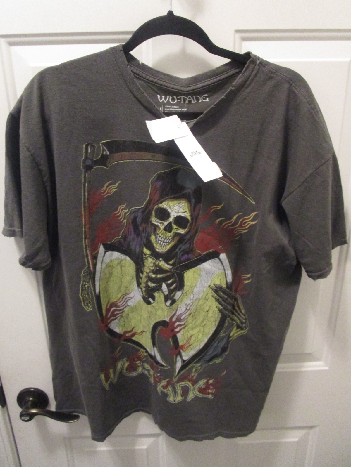URBAN OUTFITTERS WU-TANG CLAN REAPER DISTRESSED S/S BLACK TEE T-SHIRT NEW gallery