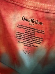 Goodfellow & Co Men’s S Blue Red White Tie-Dye Short Sleeve Crew Neck Tee
