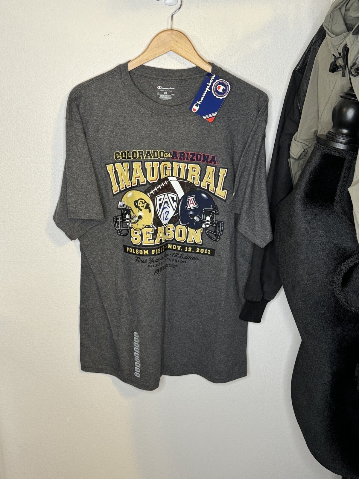 NWT Dead stock 2011 Champion PAC 12 Inaugural Season T Shirt CU Vs UofA Size XL