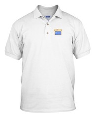 GREECE FLAG Embroidery Embroidered Golf Polo Shirt