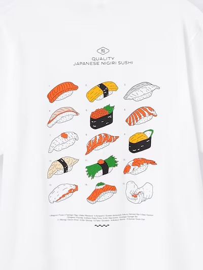 GU Graphic T-Shirt OMIYAGE Yunosuke + X Tee Japan Limited NEW Osushi Sushi New gallery