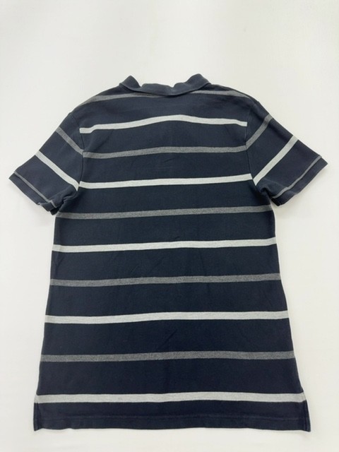 Nike Boys Polo Shirt Navy Blue Striped Large Kids L Regular Fit Cotton gallery