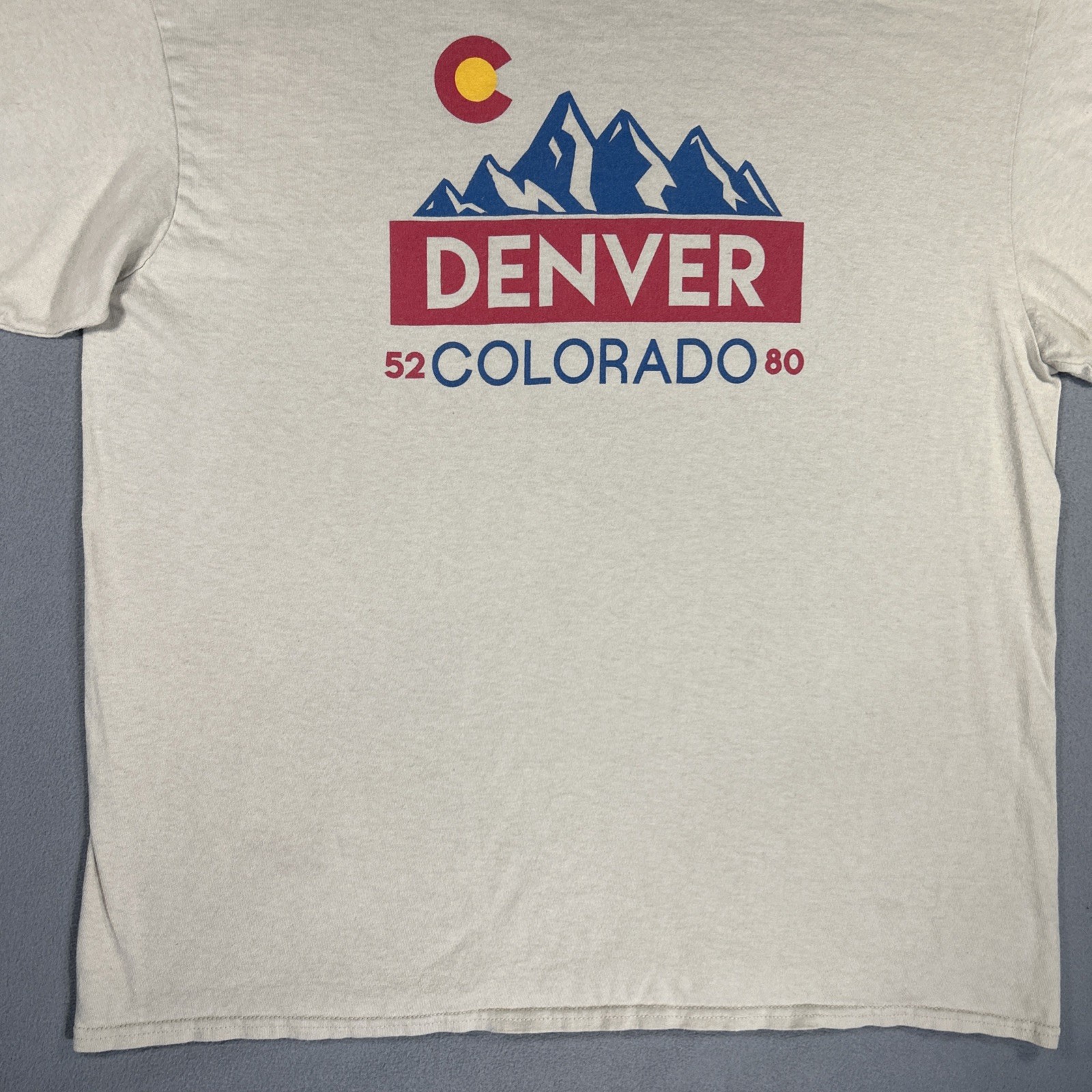 Denver Colorado 5280 Mens T-Shirt Size XL Off-White Short Sleeve gallery