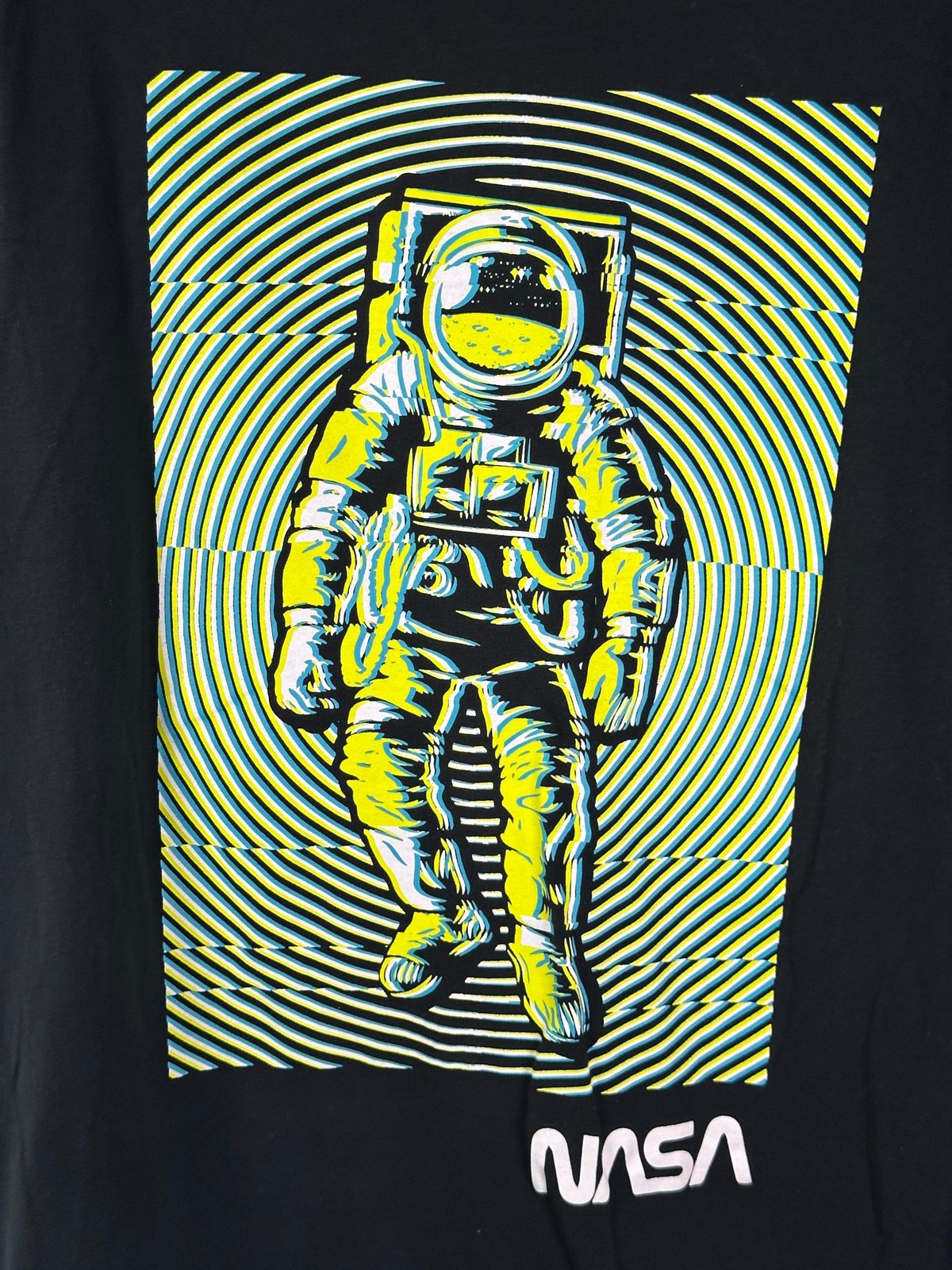 Hollywood T-Shirt Mens XL NASA Astronaut Long Sleeve Black Graphic Tee NASA Logo gallery