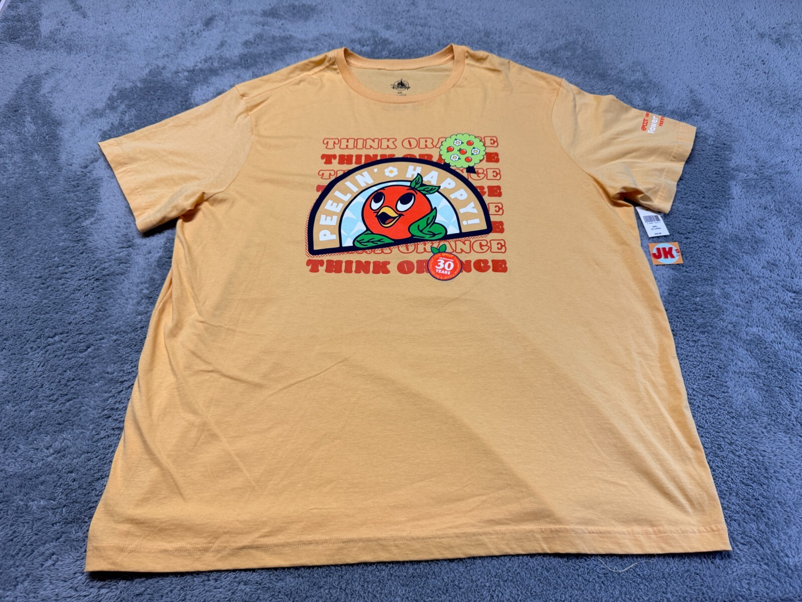 NEW Disney Shirt Adult XXL 2XL Orange Bird Flower And Garden 30th Anniversary