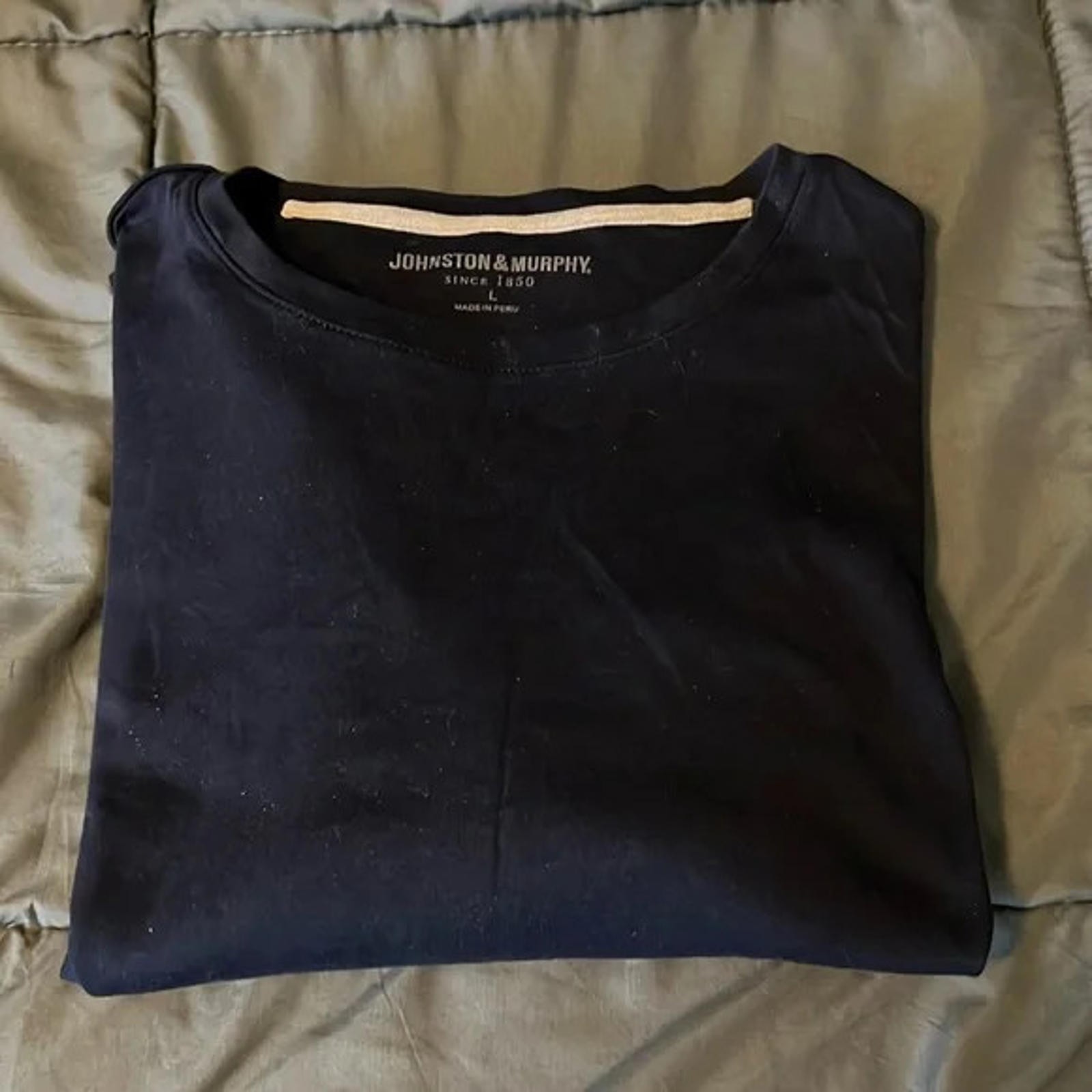 Johnston & Murphy Long Sleeve TShirt Navy Size Large gallery