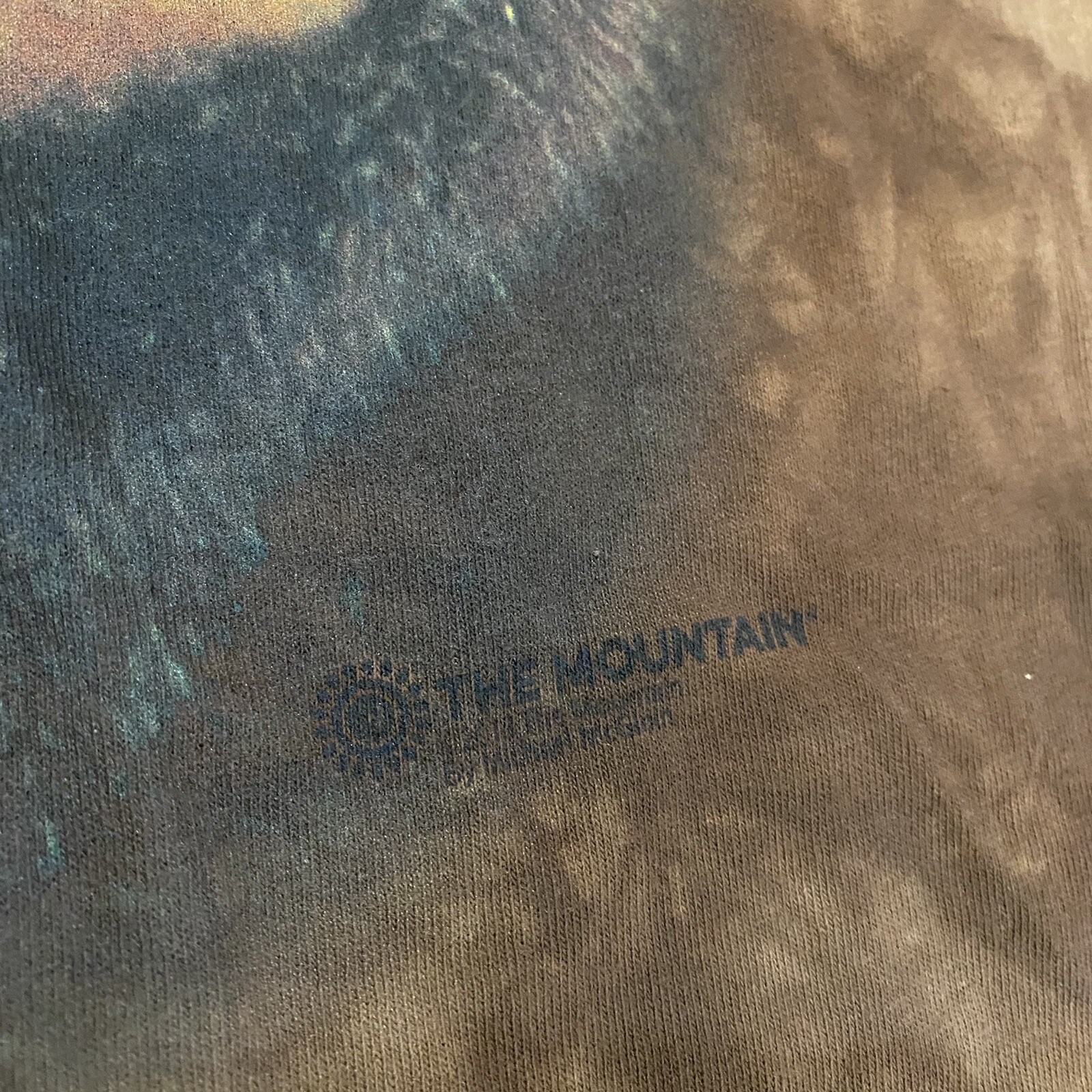NWOT The Mountain Crazy Cymbal Monkey T Shirt Adult Size XL Tie Dye Brown gallery