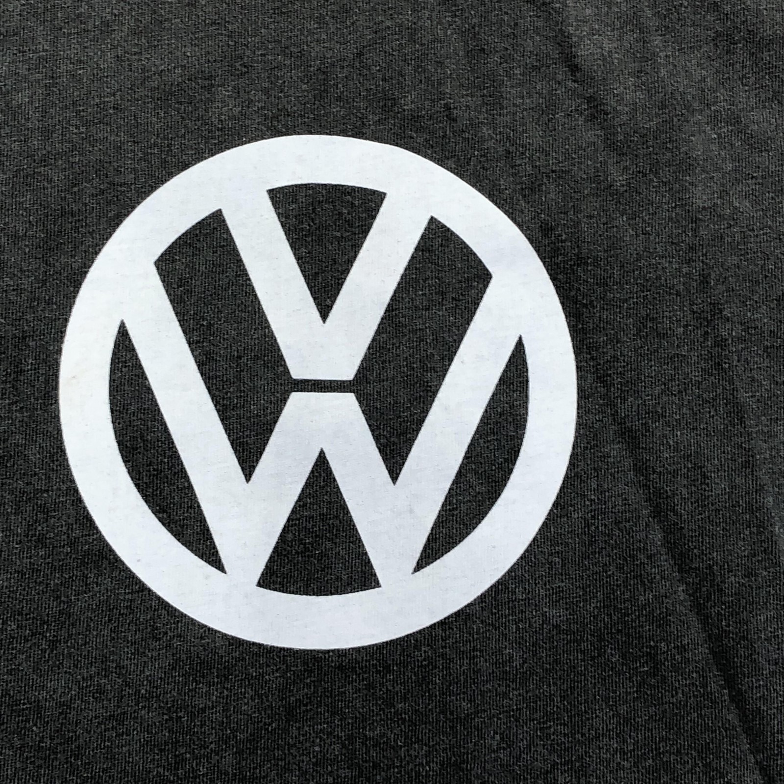 Volkswagen Shirt Mens Medium Charcoal Gray Rabbit Racing Graphic Tee Tagless VW gallery