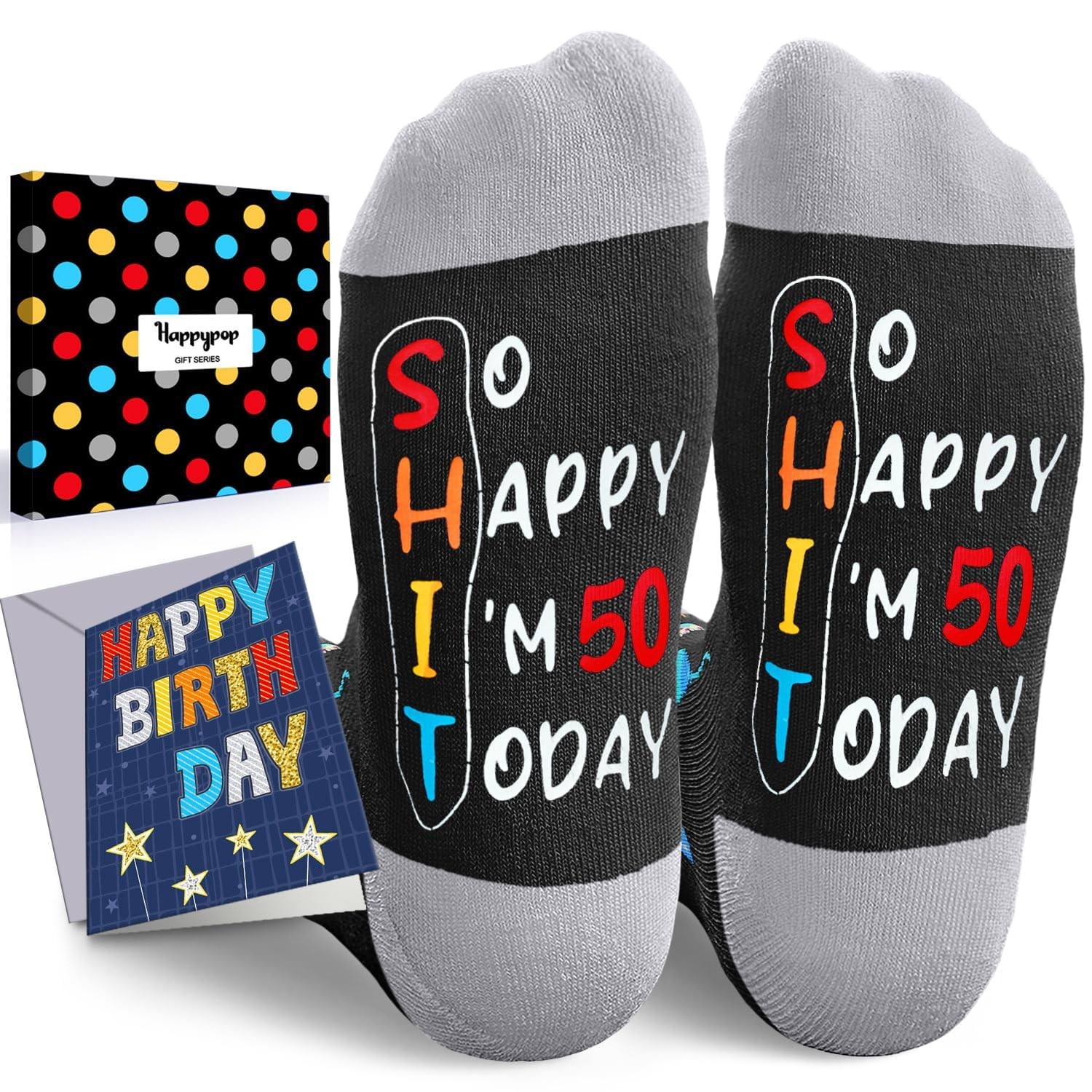 50th Birthday Gifts for Him - Her Socks for 50 Year Old Women Men Male, Happy... gallery