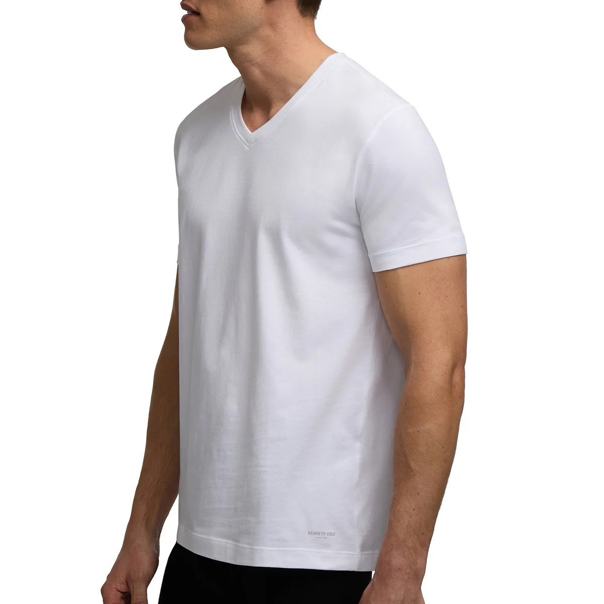Kenneth Cole Men's V-Neck T-Shirt 4-pack White 🔝🔝🔝🔝🔝🔝🔝 LARGE gallery