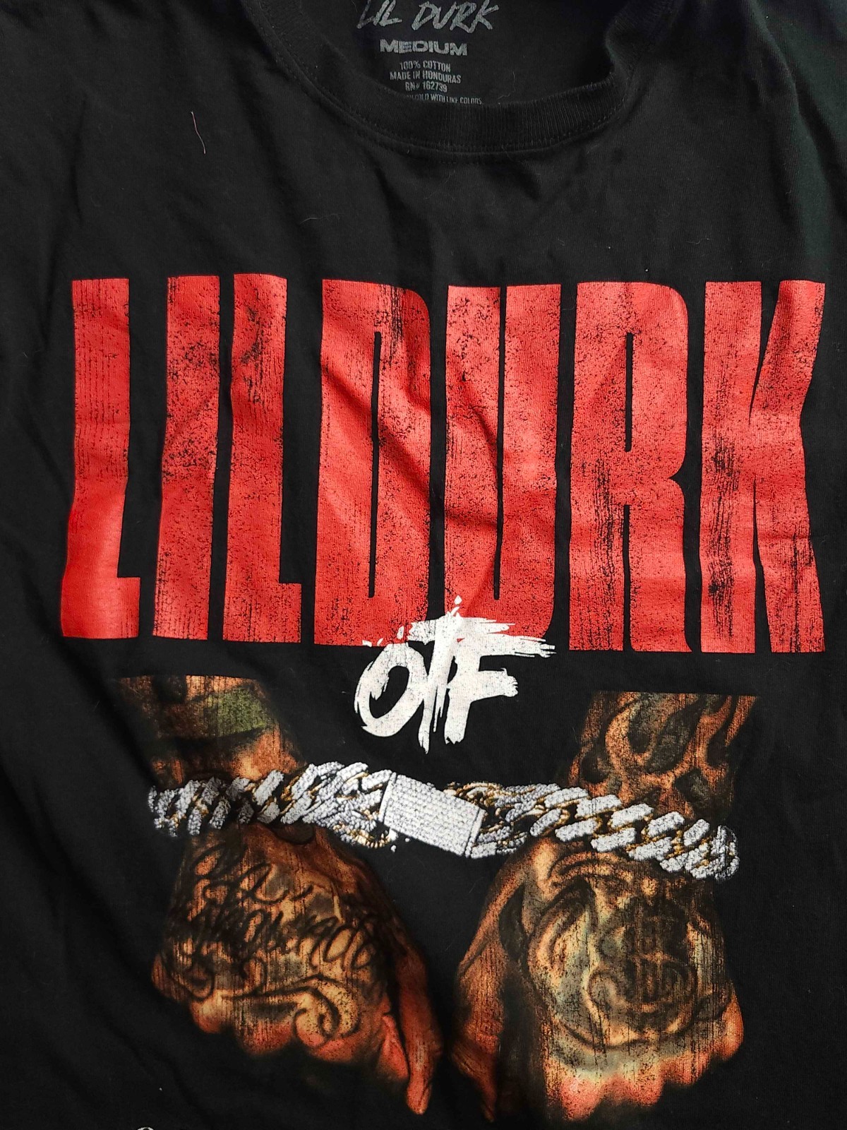Lil Durk Only The Family OTF T-Shirt Mens Medium Black Graphic Hip Hop Gorpcore gallery