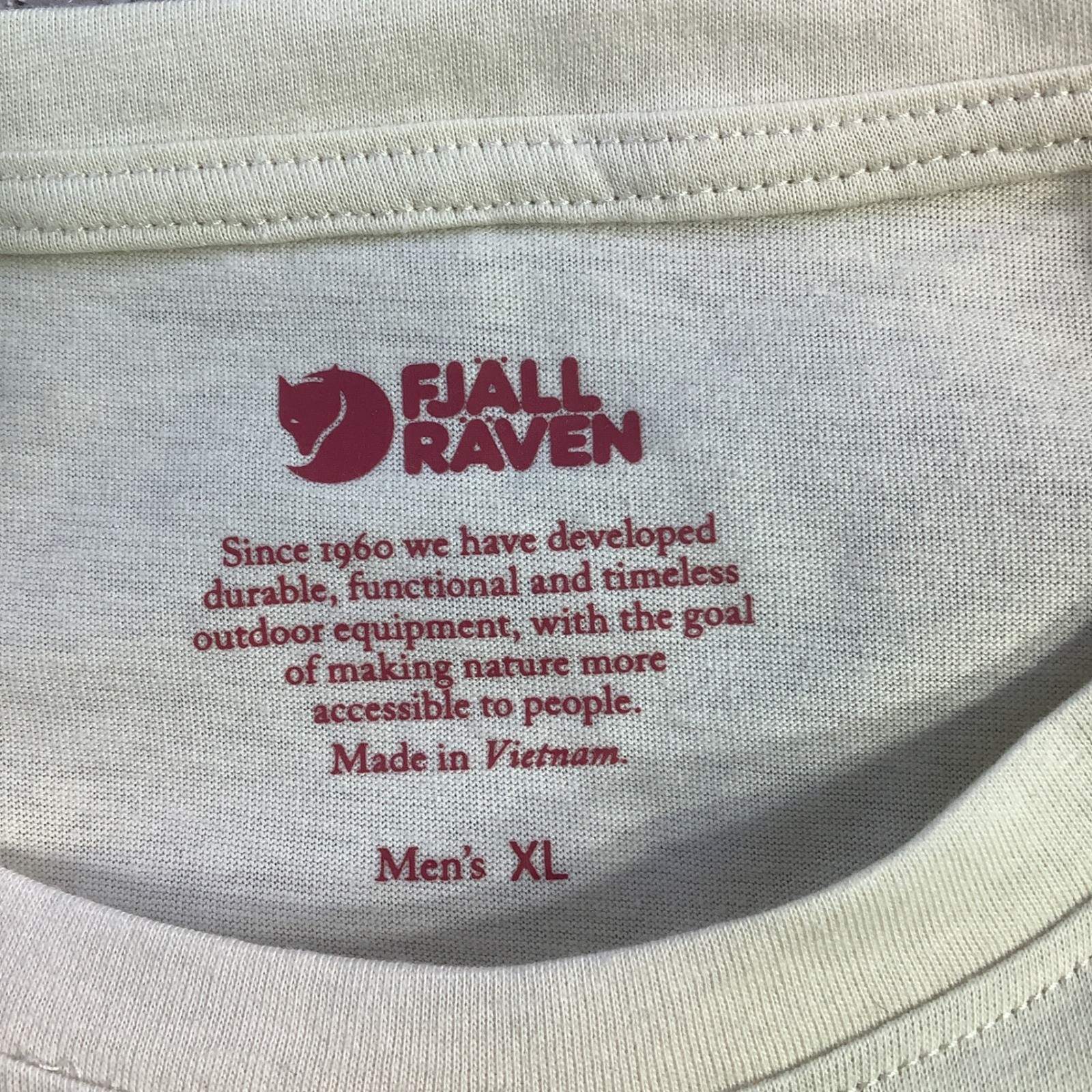 Fjallraven 1960 Logo T-shirt Mens Chalk White Organic Cotton Tee Size XL NWT gallery
