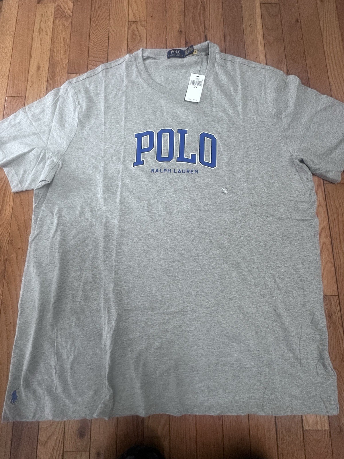 NWT Polo Ralph Lauren 3LT 3XL Tall Logo Basic Cotton Tee Tshirt Grey