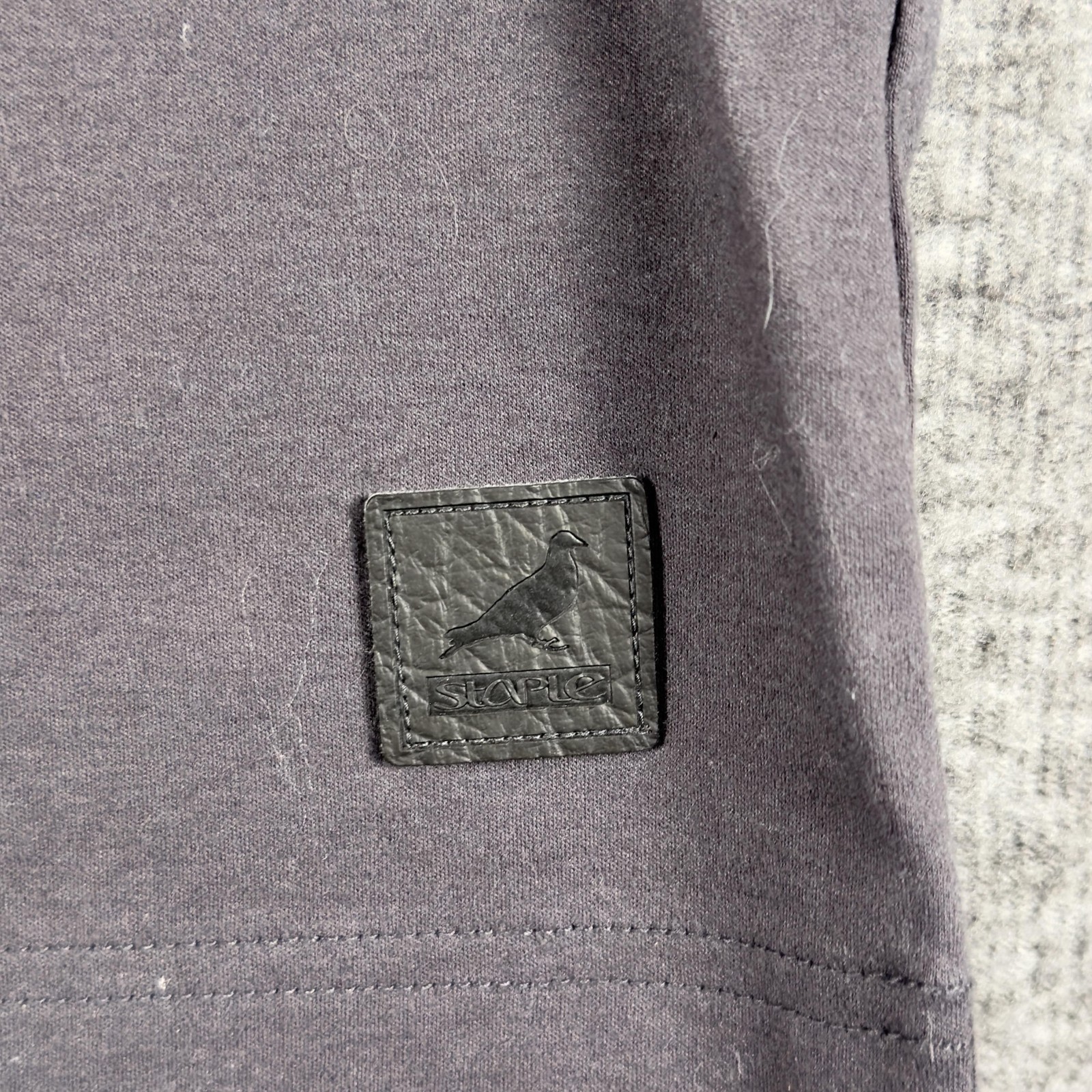 Staple Pigeon Shirt Mens Small Gray Zip Pocket Logo Streetwear Cotton SPG-TS-02 gallery