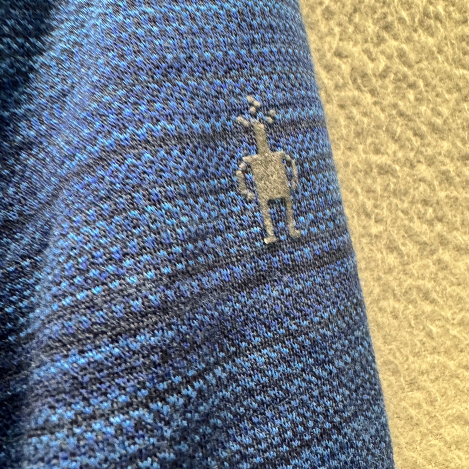 Smartwool Shirt Mens Large Merino Wool Crew Neck Blue Striped Base Layer gallery
