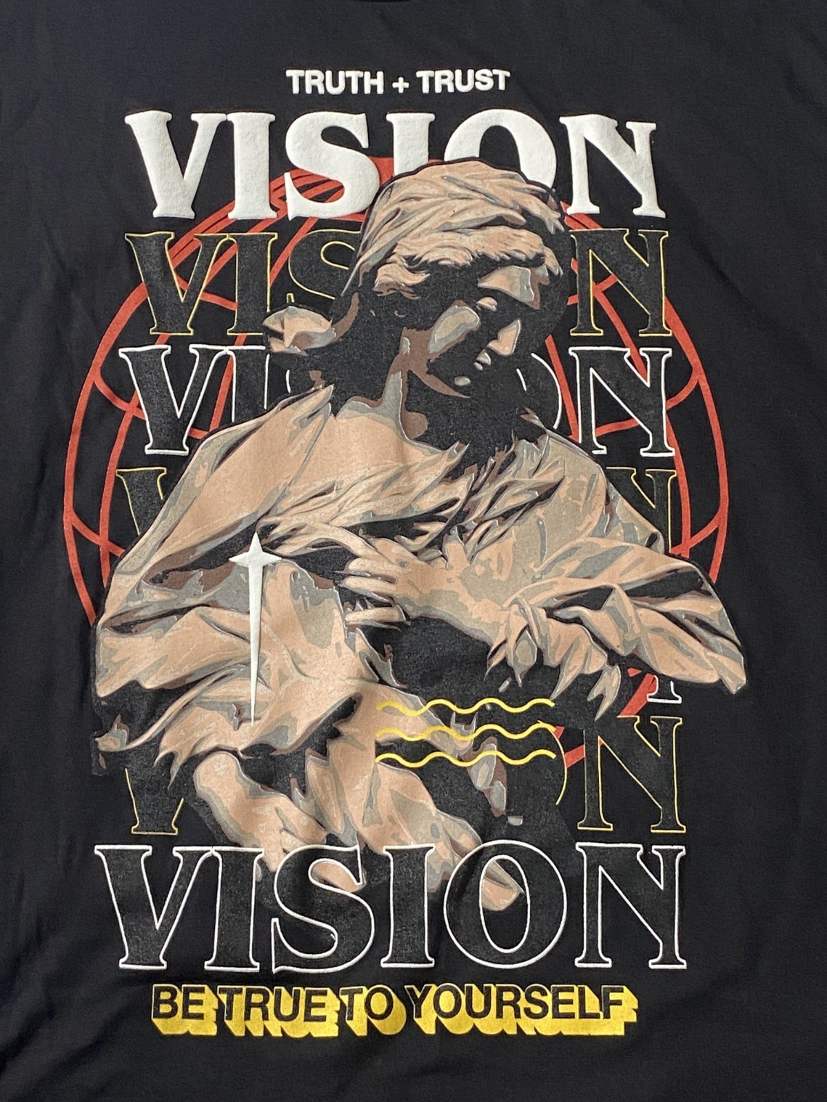 Truth + Trust Graphic Tee Shirt Medium VISION "Be True To Yourself - Size = Med. gallery