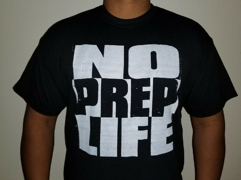 No Prep Life Black Racing T-Shirt, Sizes: Sm, Med, Lg, XL, 2XL, 3XL gallery