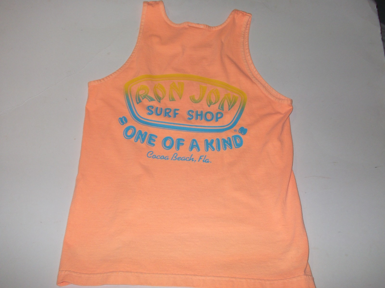 Ron Jon Surf Shop Tank Muscle Tee Mens Medium M Orange