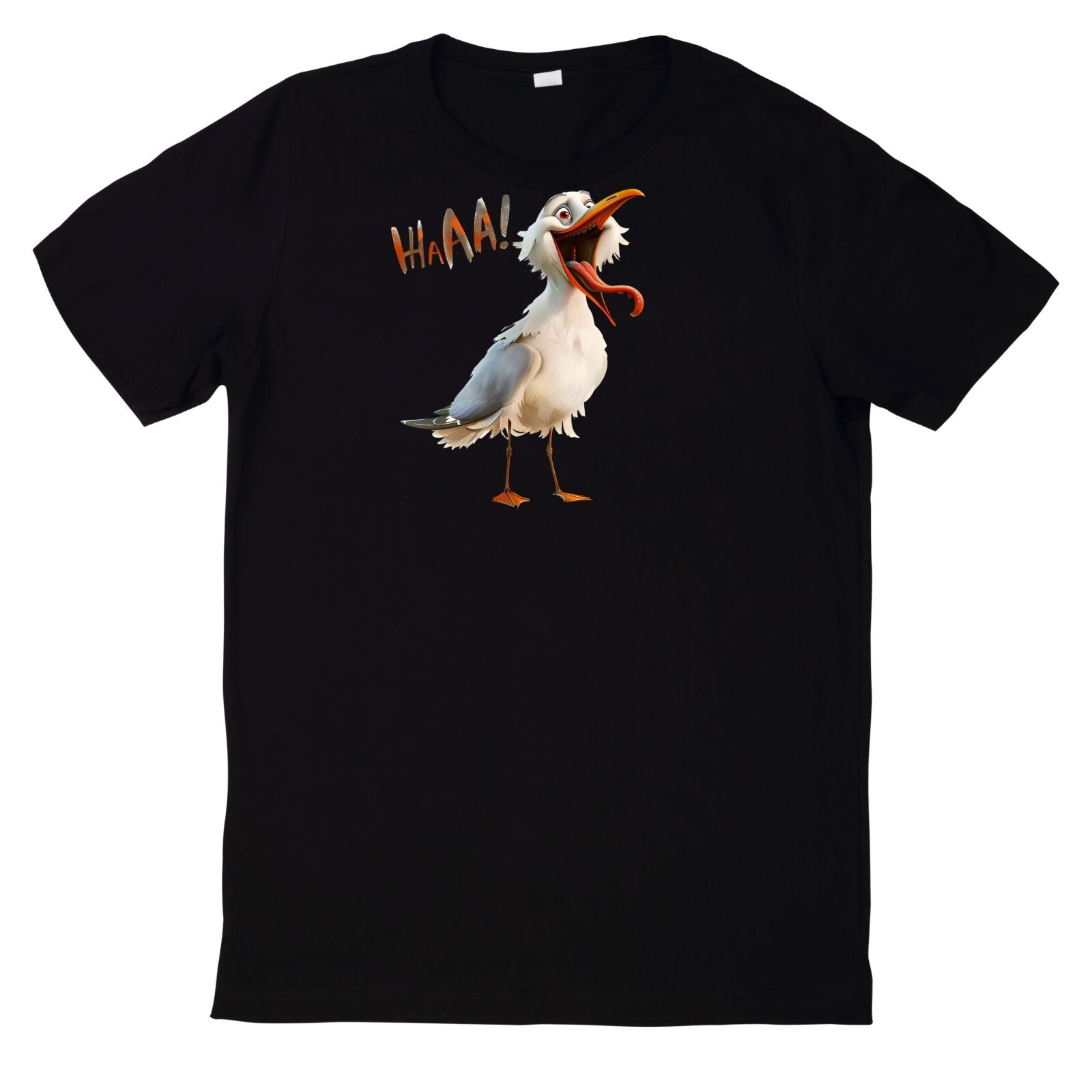 Summer Seagulls Print Cotton T-Shirt