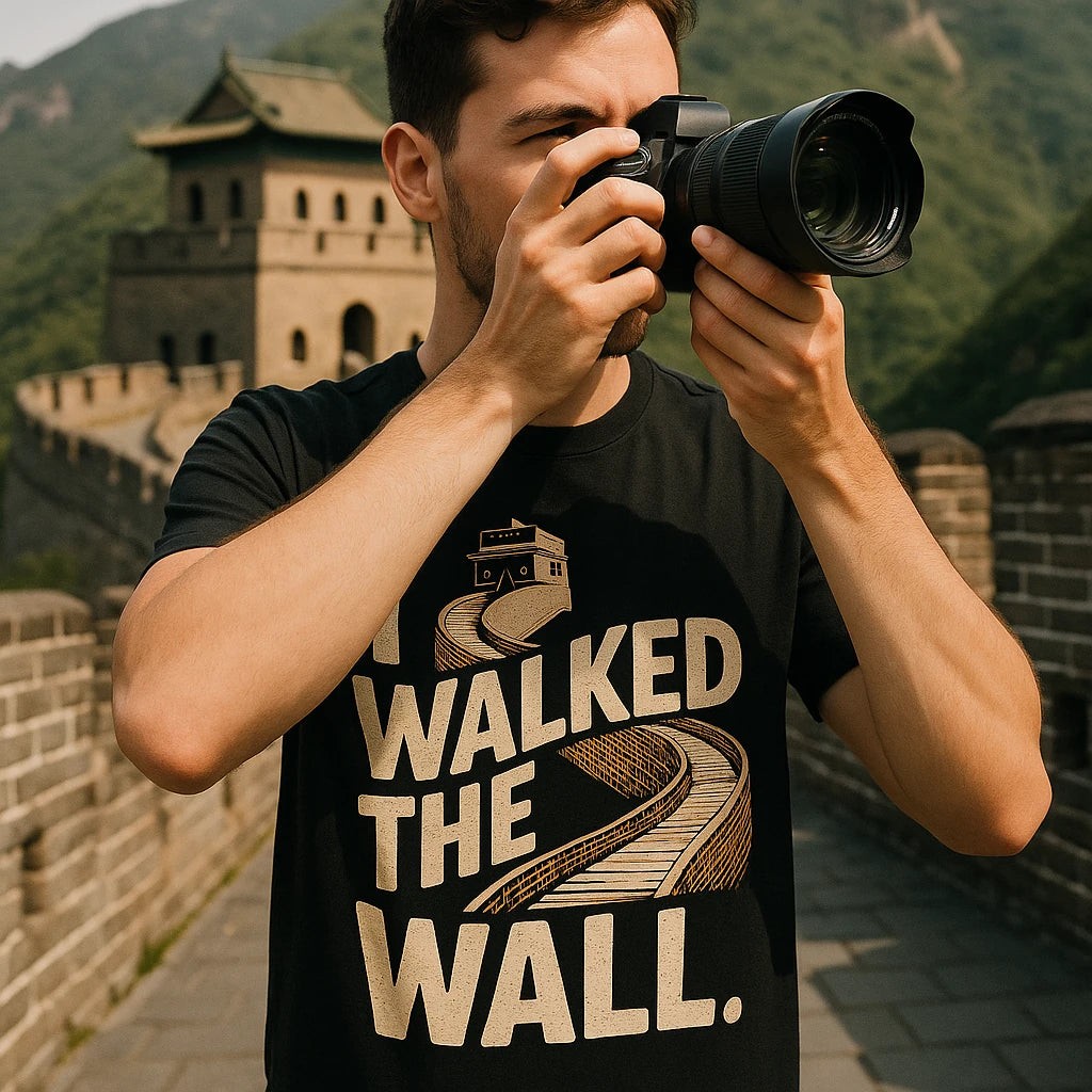 The Great Wall Of China Shirts - "I Walked the Wall." Graphic Tee gallery