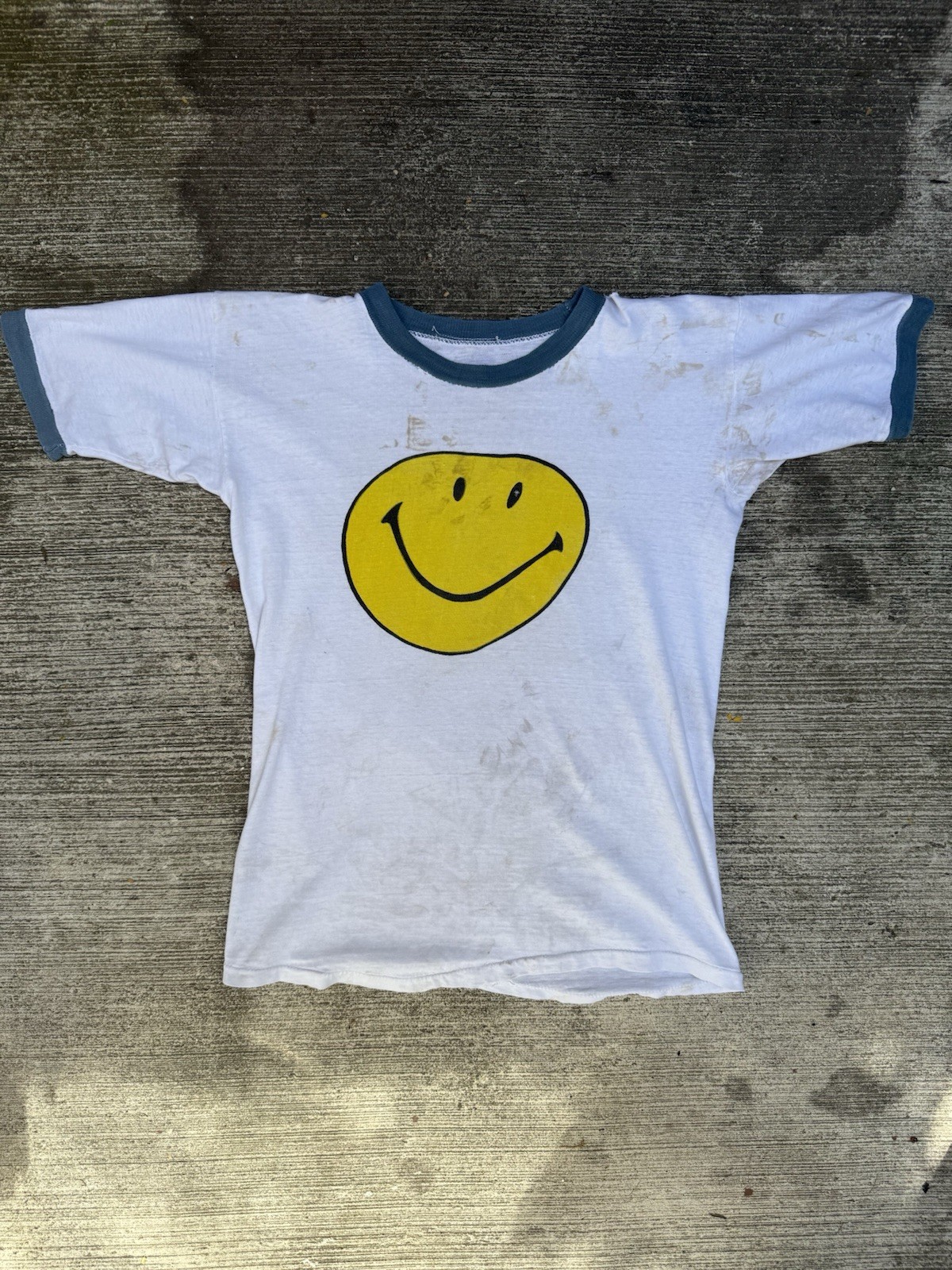 50’s/60’s Vintage Smiley Ringer Tee Size S gallery