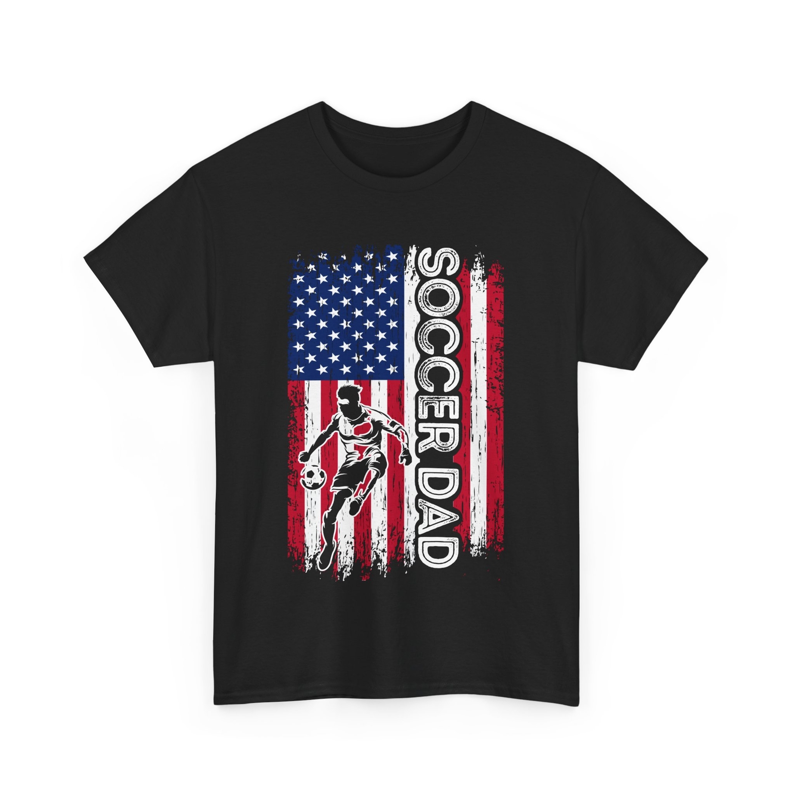Soccer Dad American Flag T-shirt, Soccer Player Sports Lovers Father’s Day Shirt