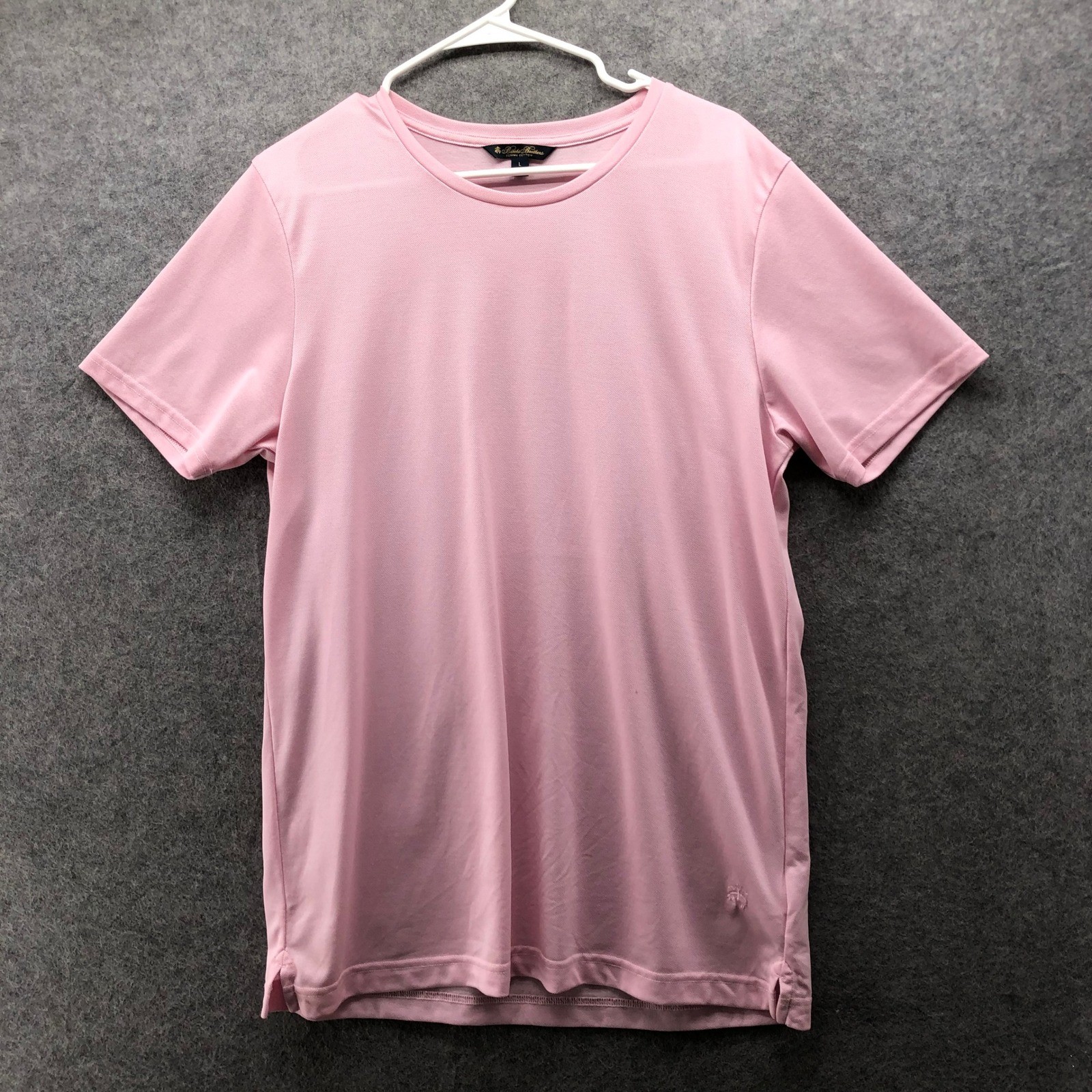 Brooks Brothers Supima Cotton Performance T Shirt Mens L Pink Short Sleeve gallery