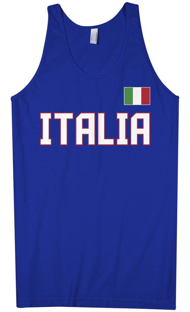 Threadrock Men's Italia National Team Tank Top Italy Soccer gallery