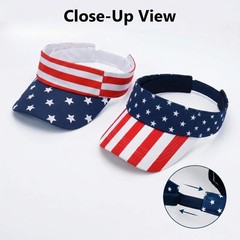 2-Pack American Flag Sun Visor Hat for Women & Men, 2026 World Cup USA Visor …