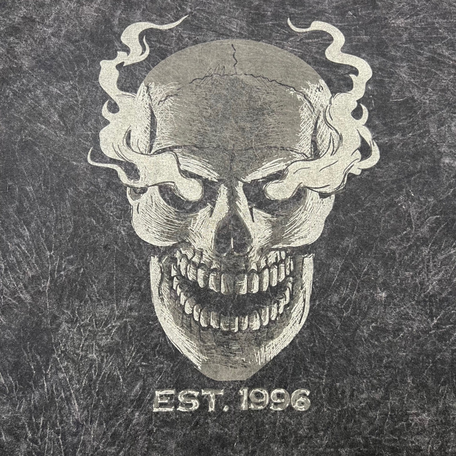 WWE Stone Cold Steve Austin Smoking Skull Shirt Acid Wash Graphic Tee Mens 3XL gallery