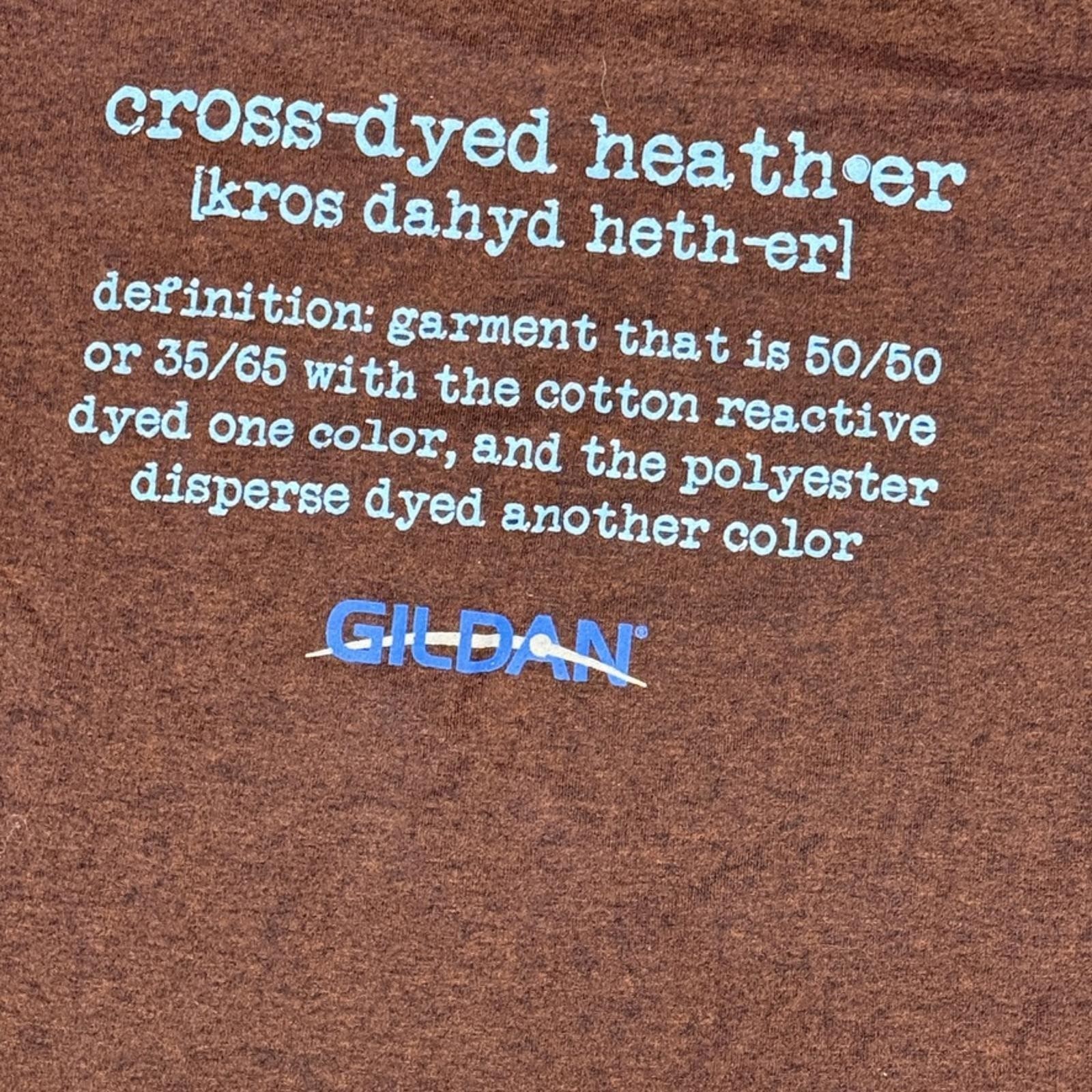 Gildan Cross-Dyed Heather Brown Promo Tee Size L 50/50 Cotton Poly Blend gallery