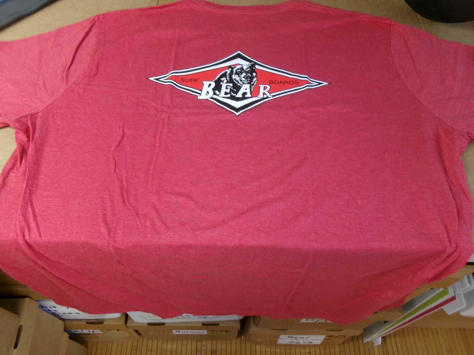 BEAR SURFBOARDS BIG & TALL SIZE 3XLT RED COLOR SILK SCREENED NEW gallery