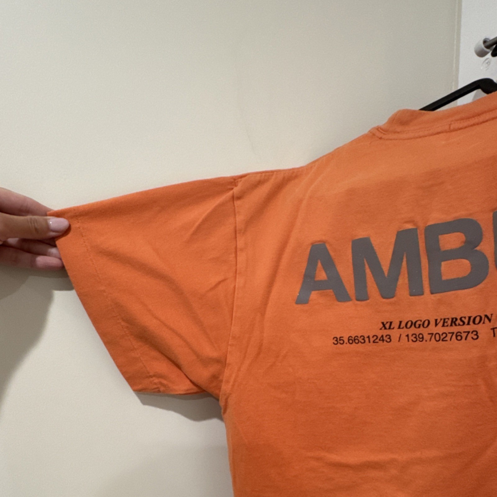 AMBUSH Orange Cotton Logo Limited Edition Men's T-Shirt Size 1 Crew Neck gallery