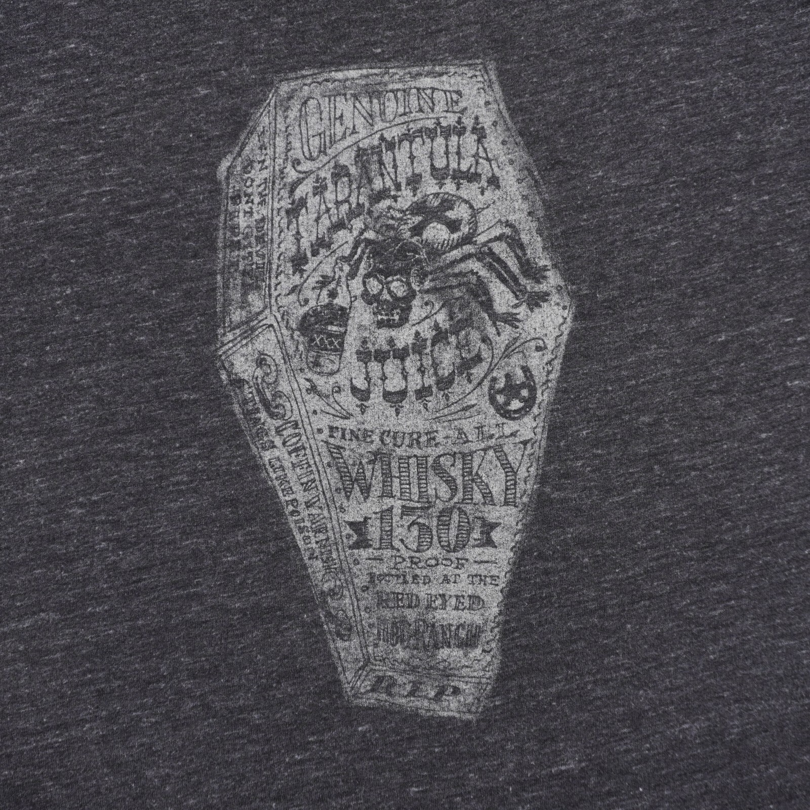 Lucky Brand Tarantula Juice 130 Proof Whisky Mens Medium Charcoal Gray T Shirt gallery