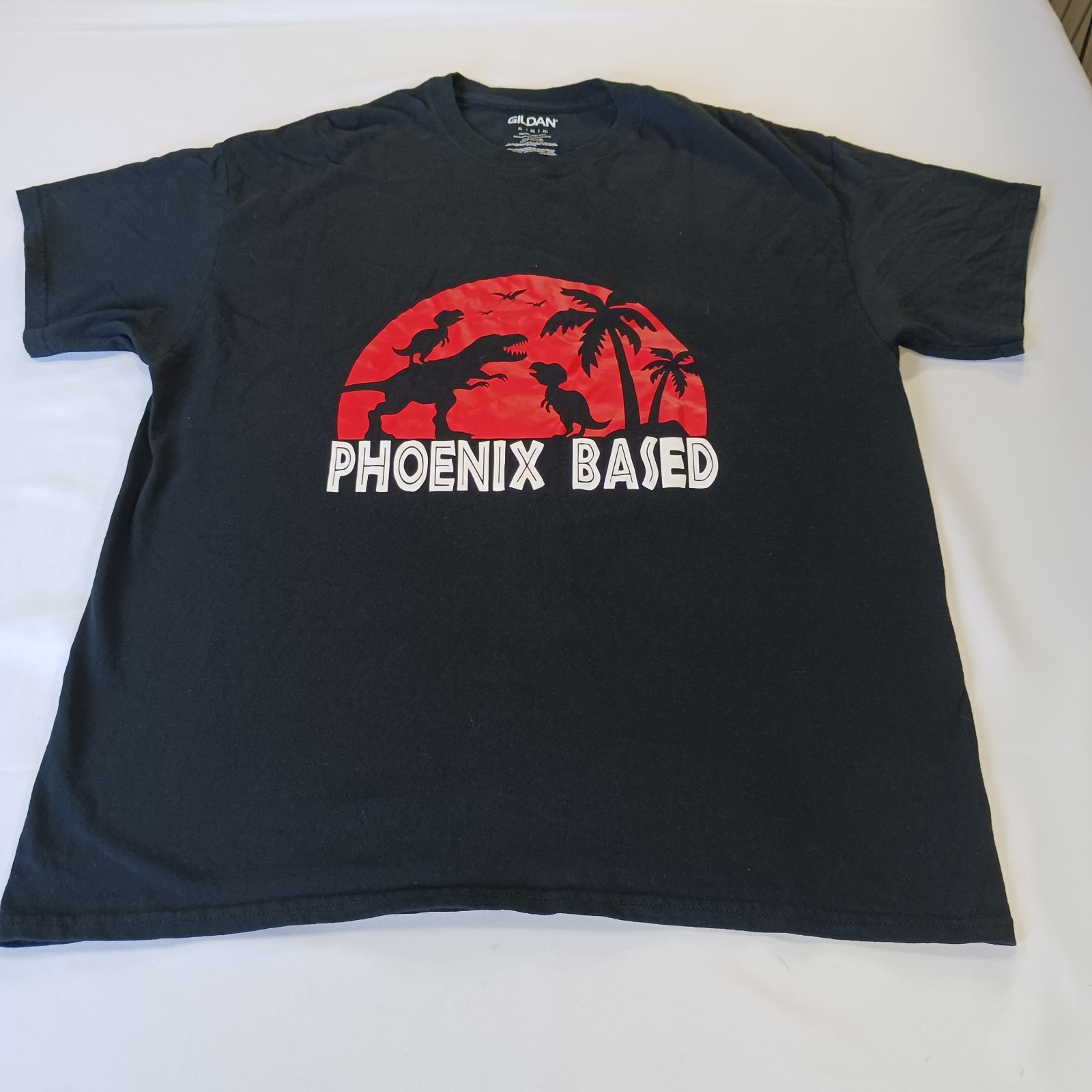 Phoenix Based RN#145424 Men’s Black Cotton Graphic T-Shirt Short Sleeve Size XL