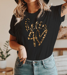 Hello 40 Leopard Tee Personalized 40th Birthday Gift for Mum UK Style